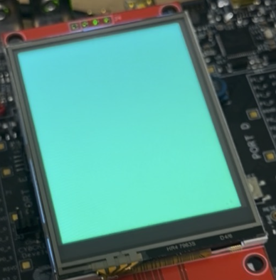 Green confirms the RGB565 channel ordering.